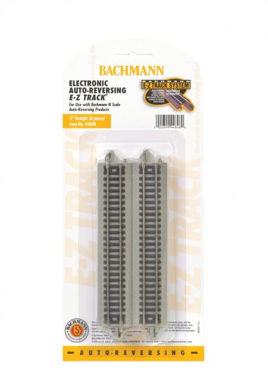 Nickel Silver Auto-Reversing 5" Straight Track - N Scale - Click Image to Close