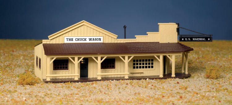 Marshal's Office And Restaurant (HO Scale) - Click Image to Close