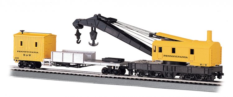 Pennsylvania - 250-Ton Steam Crane & Boom Tender (HO Scale) - Click Image to Close