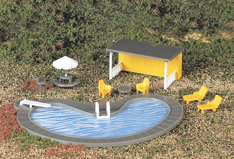 Swimming Pool & Accessories (HO Scale) - Click Image to Close