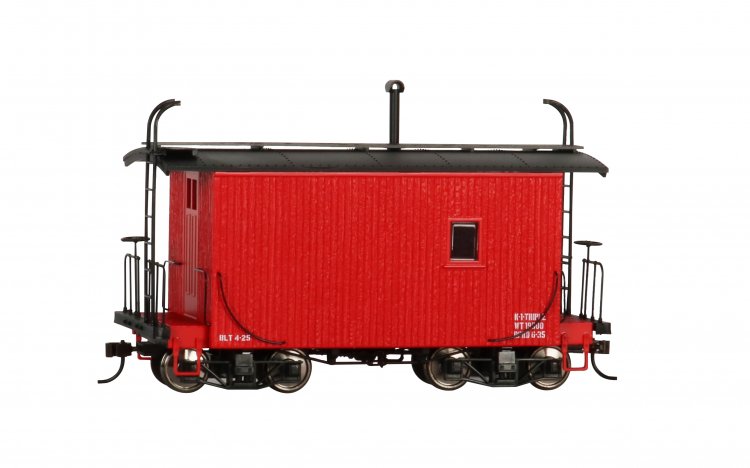 18 ft. Logging Caboose - Caboose Red, Data Only - Click Image to Close