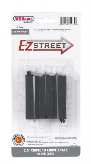 E-Z Street® 2.5" Curve To Curve Track (4/Card) - Click Image to Close