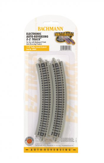 Nickel Silver Auto-Reversing 11.25" Radius Curved Track(N Scale) - Click Image to Close