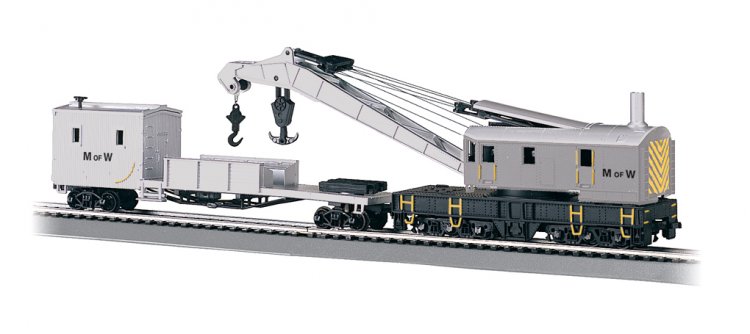 Maintenance of Way - 250-Ton Steam Crane & Boom Tender(HO Scale) - Click Image to Close