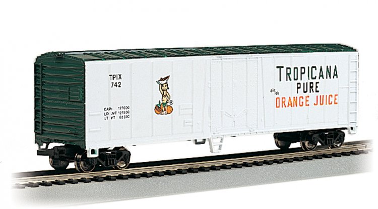 Tropicana - Wht & Grn - 50' Steel Reefer (HO Scale) - Click Image to Close