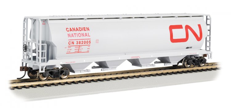 Canadian National - 4 Bay Cylindrical Grain Hopper - Click Image to Close