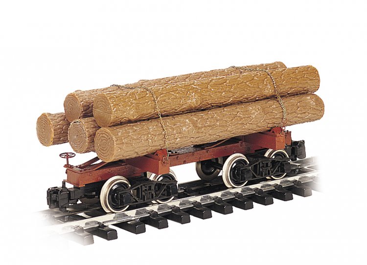 Skeleton Log Car with Logs (Large Scale) - Click Image to Close