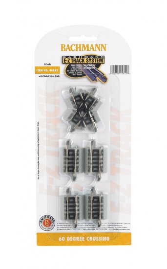 60 Degree Crossing Tracks (N Scale) - Click Image to Close