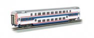 Double Deck Commuter Car - Painted Unlettered Red, White, Blue