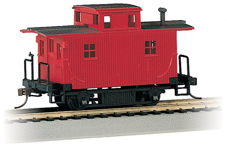 Painted Unlettered - Old-Time Bobber Caboose (HO Scale) - Click Image to Close