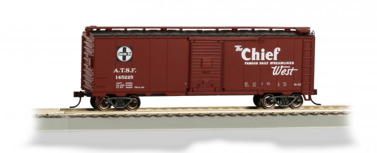 Chief 40' Santa Fe Map Box Car (HO Scale) - Click Image to Close
