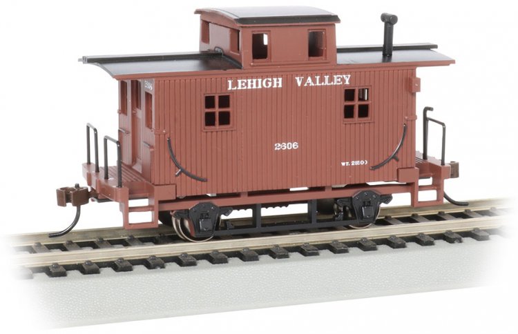 Lehigh Valley - Old-Time Bobber Caboose (HO Scale) - Click Image to Close