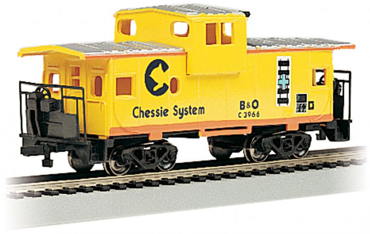 Chessie® - Yellow - 36' Wide-Vision Caboose (HO Scale) - Click Image to Close