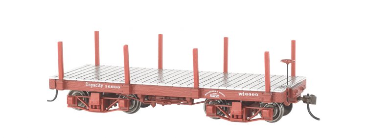 18 ft. Flat Car - Oxide Red, Data Only (2 per box) - Click Image to Close