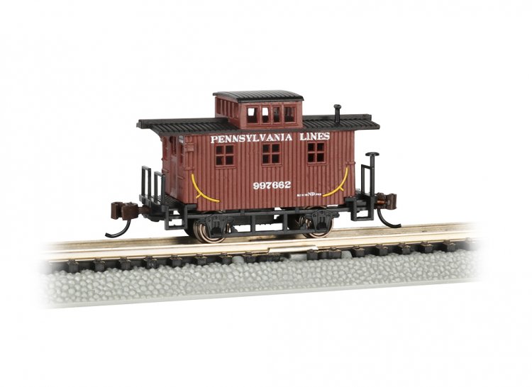 Pennsylvania Lines - Old-Time Caboose (N scale) - Click Image to Close