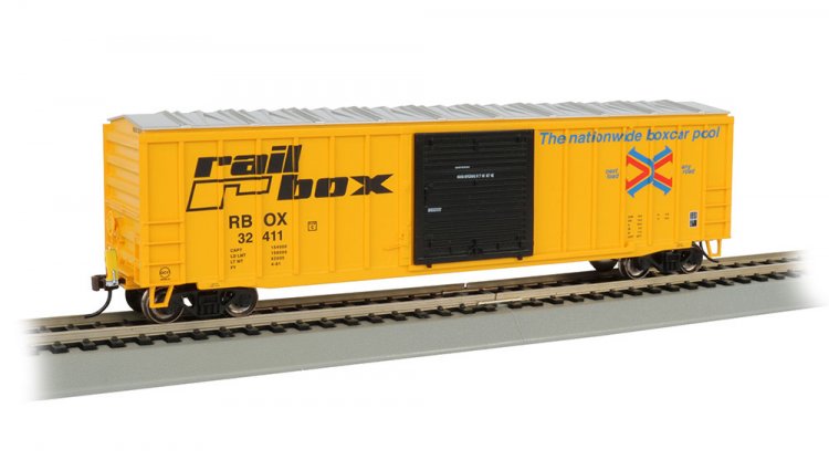 50' Outside Braced Box Car with FRED - Railbox - Click Image to Close