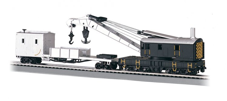 Painted Unlettered - 250-Ton Steam Crane & Boom Tender(HO Scale) - Click Image to Close