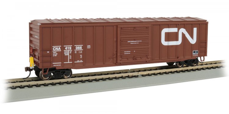 50' Outside Braced Box Car with FRED - Canadian National - Click Image to Close