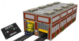 O Scale Dual-Stall Modern Engine House (With Motorized Doors)