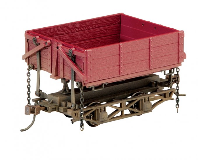 Wood Side-Dump Car - Red Oxide (3 Box) - Click Image to Close
