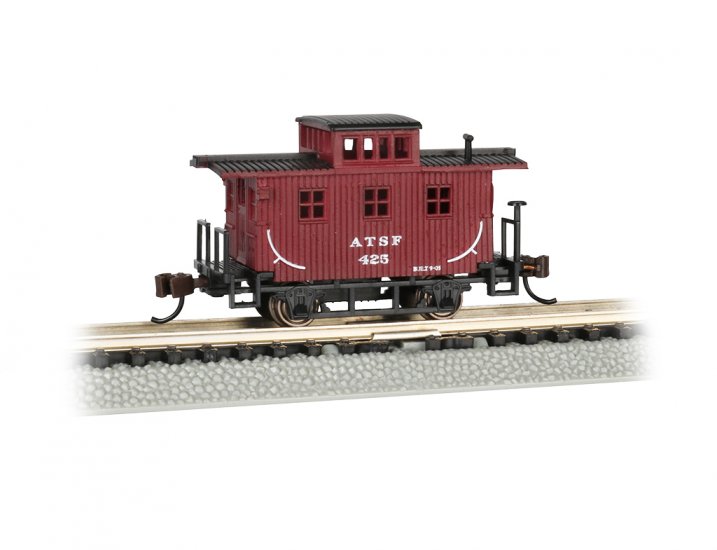 Santa Fe - Old-Time Caboose (N scale) - Click Image to Close