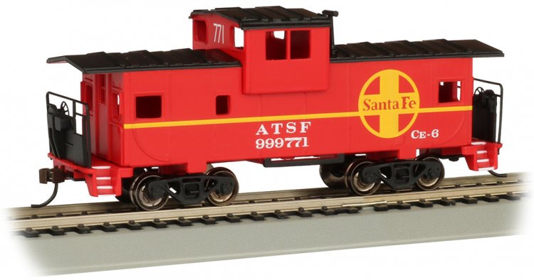 Santa Fe #999771 - Red 36' Wide-Vision Caboose (HO Scale) - Click Image to Close