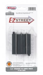 E-Z Street® 2.5" Straight To Curve Track (4/Card)
