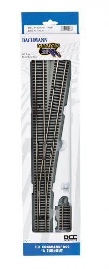E-Z Command® DCC #6 Turnout - Right (HO Scale) - Click Image to Close