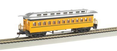 Coach (1860-80 era) - Painted Unlettered Yellow (HO Scale) - Click Image to Close