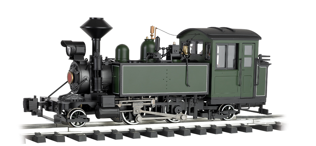 Unlettered - Green/Black w/ White Pinstripes -2-4-2 Locomotive