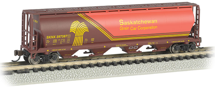 Saskatchewan - Wheat Herald - 4 Bay Cylindrical Grain Hopper - Click Image to Close