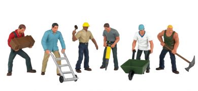 Construction Workers - O Scale - Click Image to Close