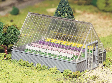 Greenhouse with Flowers - Click Image to Close