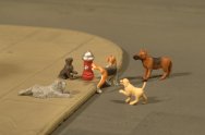 Dogs with Fire Hydrant - O Scale