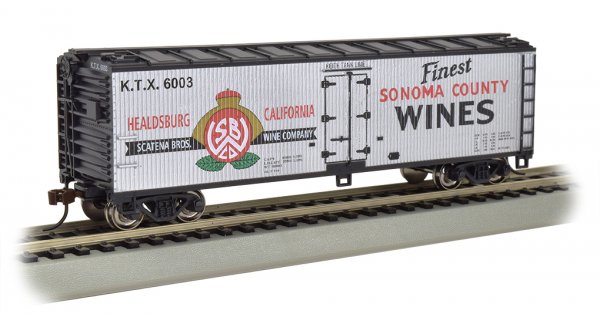 (image for) 40' Wood-Side Refrigerated Boxcar - Sonoma County Wines