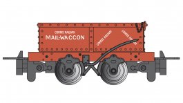 (image for) Open End-Door Wagon - Corris Railway - Mail Waggon