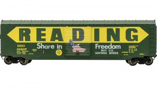 (image for) 50' Sliding Door Boxcar (US Saving Bonds) - Reading #19807 (without roofwalk)