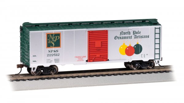 (image for) 40' Boxcar - Christmas NP&S® North Pole Ornament Artisans