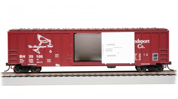 (image for) 50' Outside Braced Box Car with Flashing End of Train Device - Bath & Hammondsport #25105