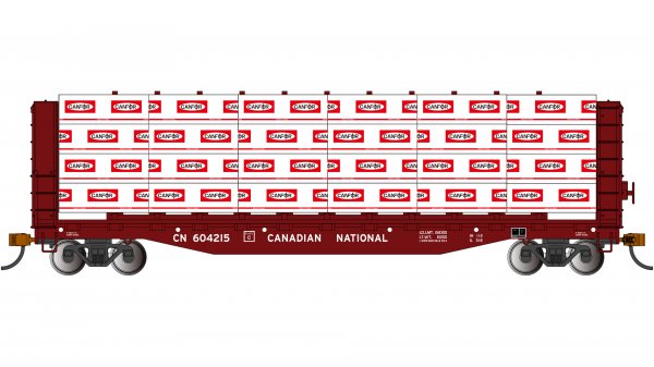 (image for) 52' Center-Beam Flatcar with Lumber Load - Canadian National #604215