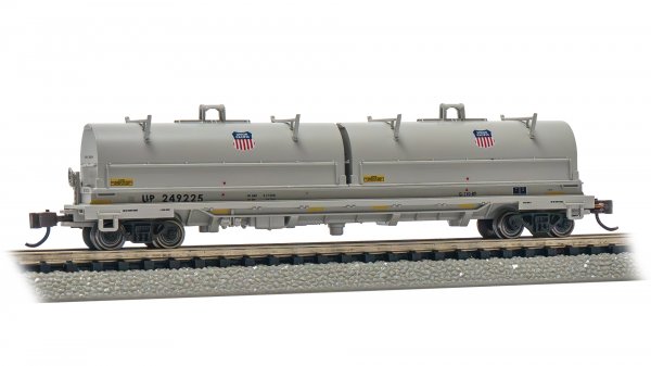(image for) 55' Steel Coil Car with Coil Load - UNION PACIFIC® #249225 with ROUNDED HOOD