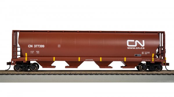 (image for) Cylindrical Grain Hopper with Flashing End of Train Device - Canadian National #377399