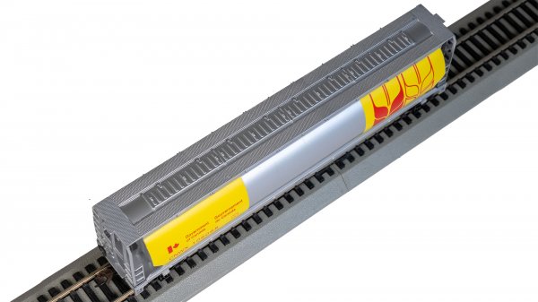 (image for) Canadian 4 Bay Cylindrical Grain Hopper - Government of Canada - Yellow #106068