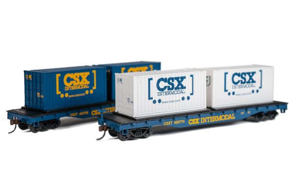 (image for) Flat Car - 52' CSX Intermodal [2 Car Set]