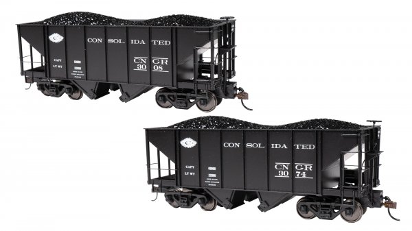 (image for) 2-Bay Steel Hopper - Consolidated Narrow Gauge RR #3008 & #3074