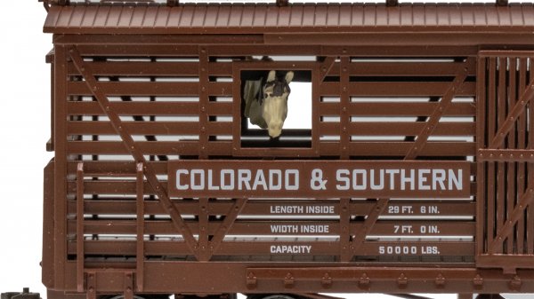 (image for) Animated Stock Car - Colorado & Southern #7064 with Horses