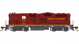 (image for) EMD GP9 - Norfolk & Western #521 (Redbird Scheme)
