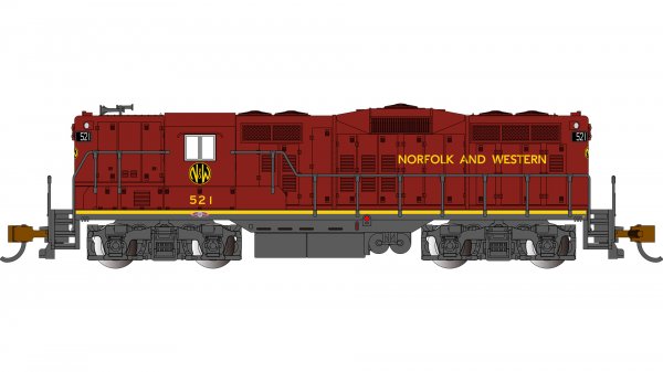 (image for) EMD GP9 - Norfolk & Western #521 (Redbird Scheme)