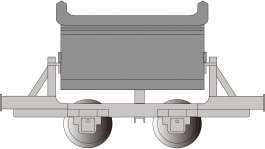 V-Tipper Wagon - Dark Gray (image for) V-Tipper Wagon - Dark Gray