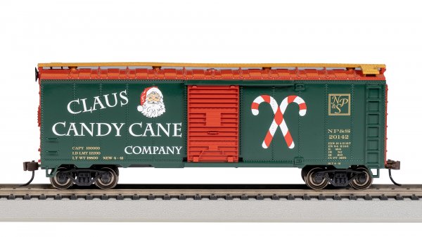 (image for) 40' Box Car - Claus Candy Cane Co.